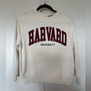 Zara Cream Harvard University Sweater